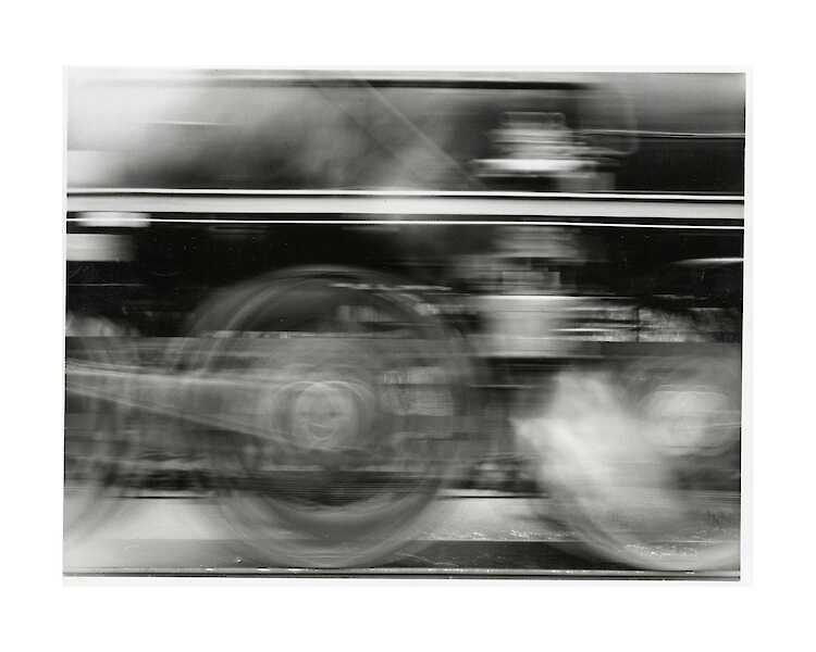 Lokomotive, 1958, Vintage ferrotyped gelatin silver print on Agfa-Brovira paper, 30,1 x 39,7 cm